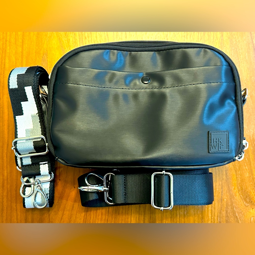 IHKWIP Day to Day Convertible Crossbody with One Strap Black Metallic